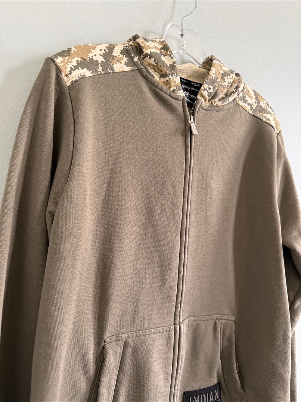 Indian Motorcycle Jacket Hoodie with Camo Trim - Picture 5 of 9